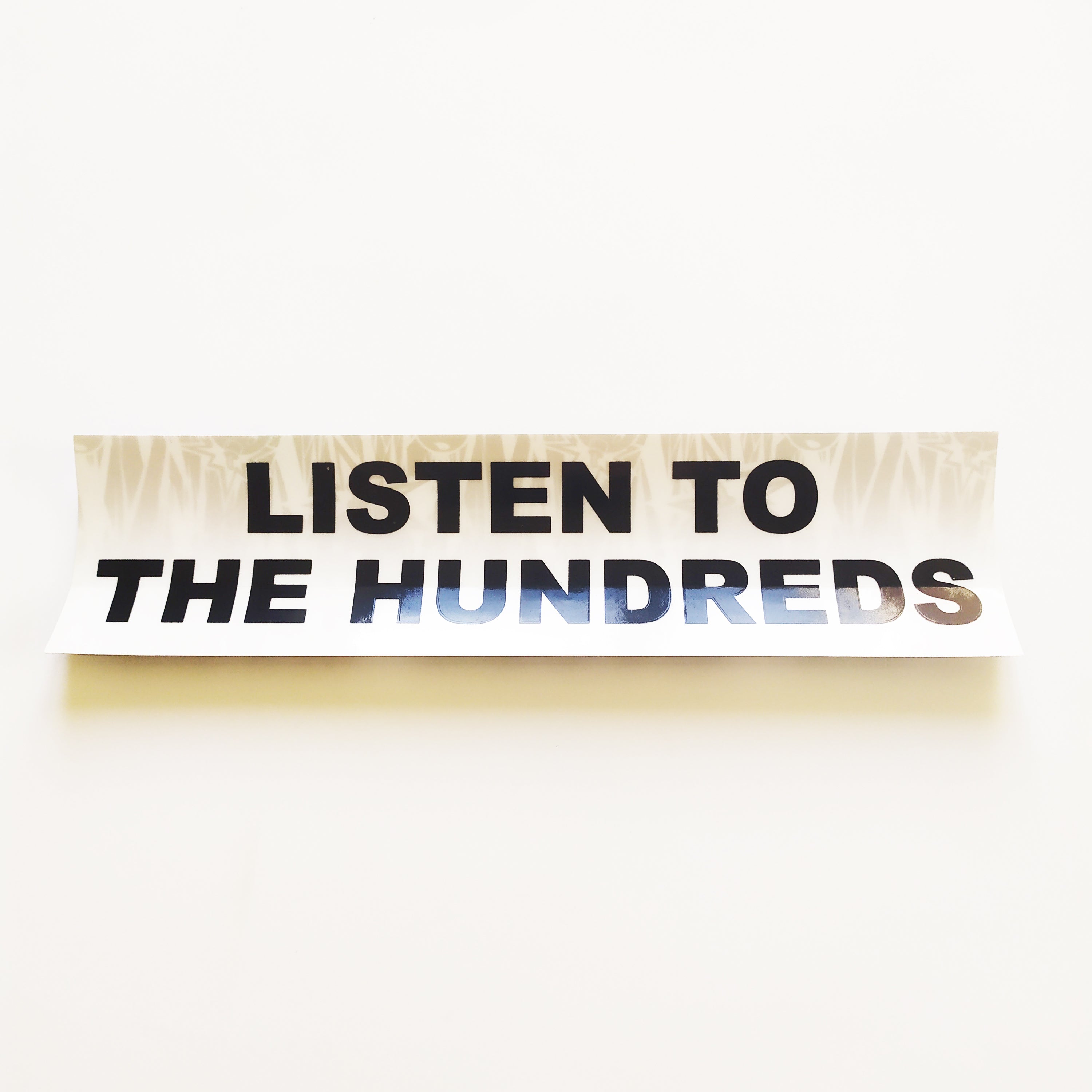 The Hundreds Skateboard Sticker - Listen To The Hundreds - 19cm across approx - SkateboardStickers.com