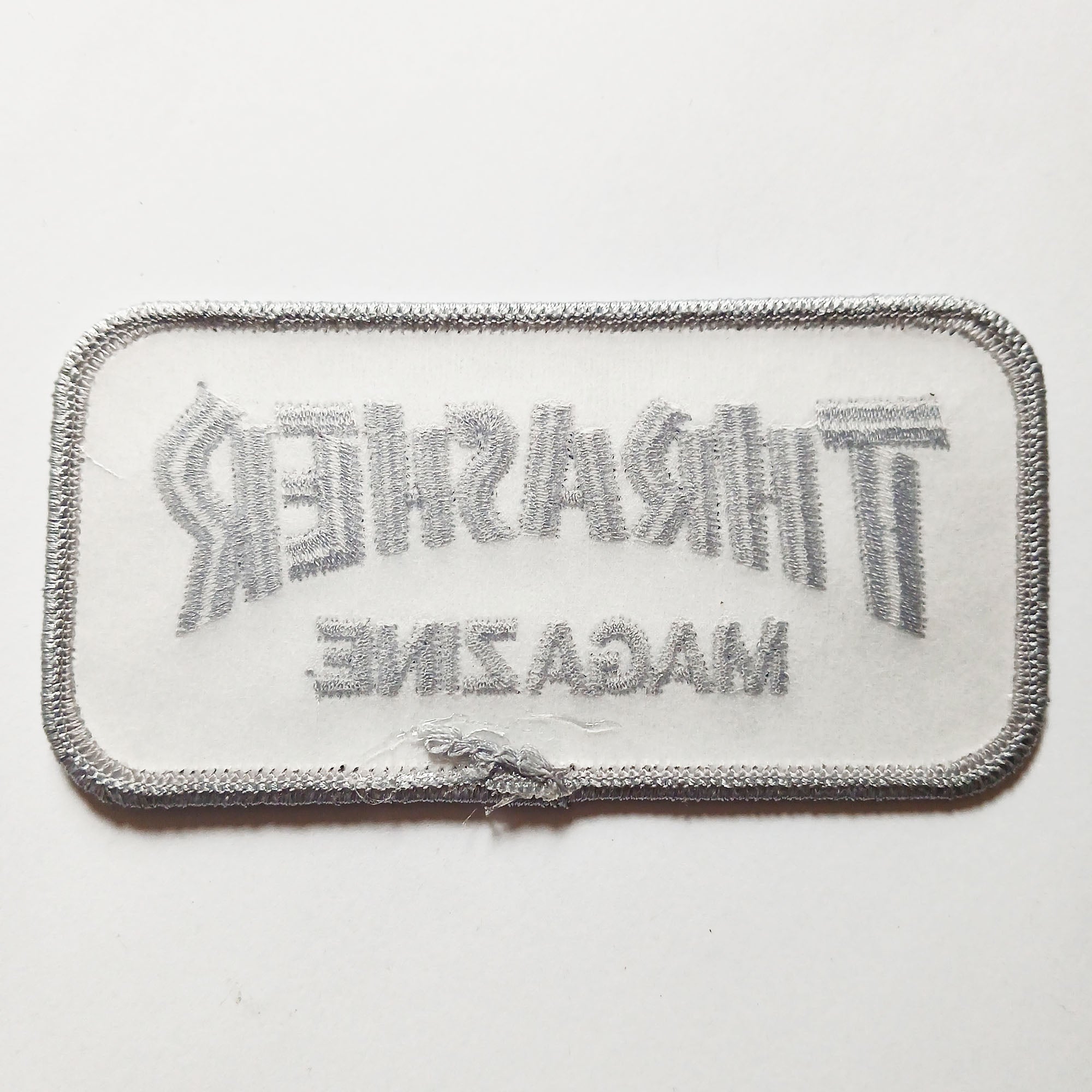 Thrasher Magazine Logo Patch - Black / Silver