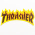 Thrasher Magazine Skateboard Sticker - Flame Logo Yellow/Black - SkateboardStickers.com