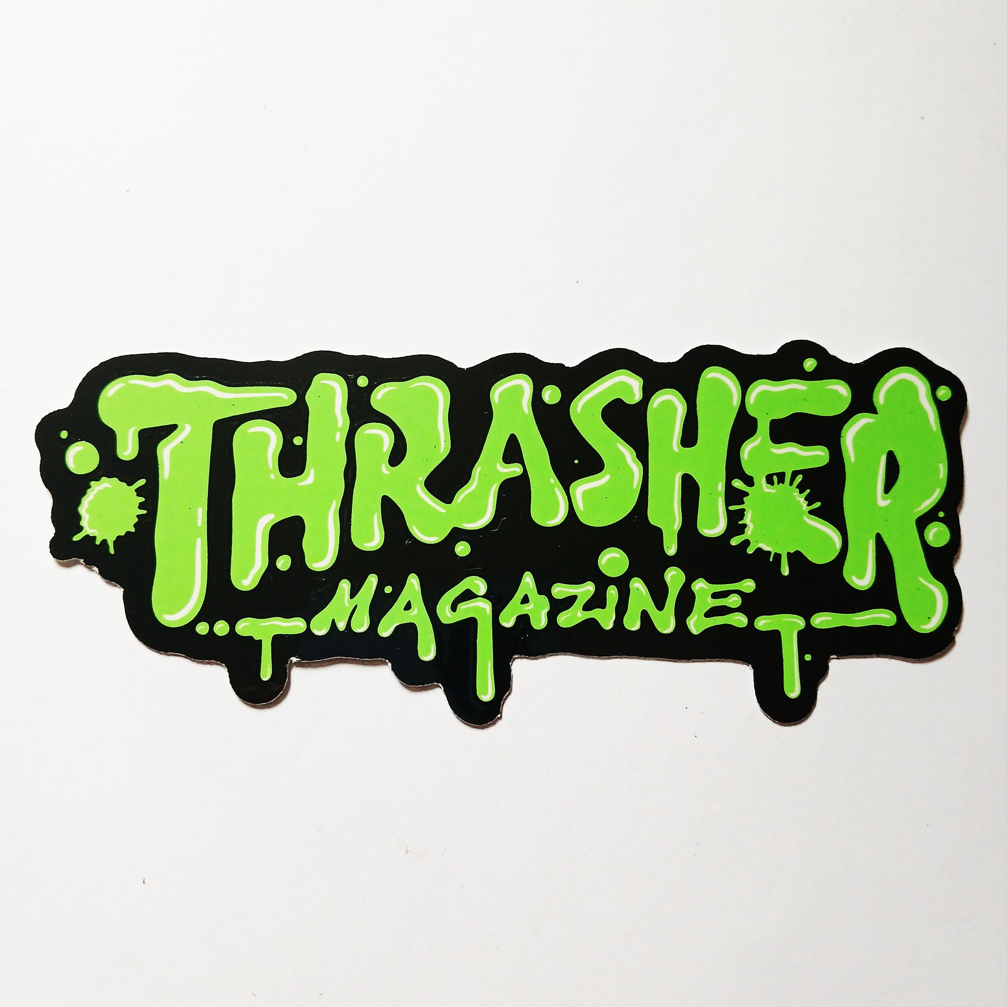 Thrasher Magazine Wet Paint Sticker - Green / Black