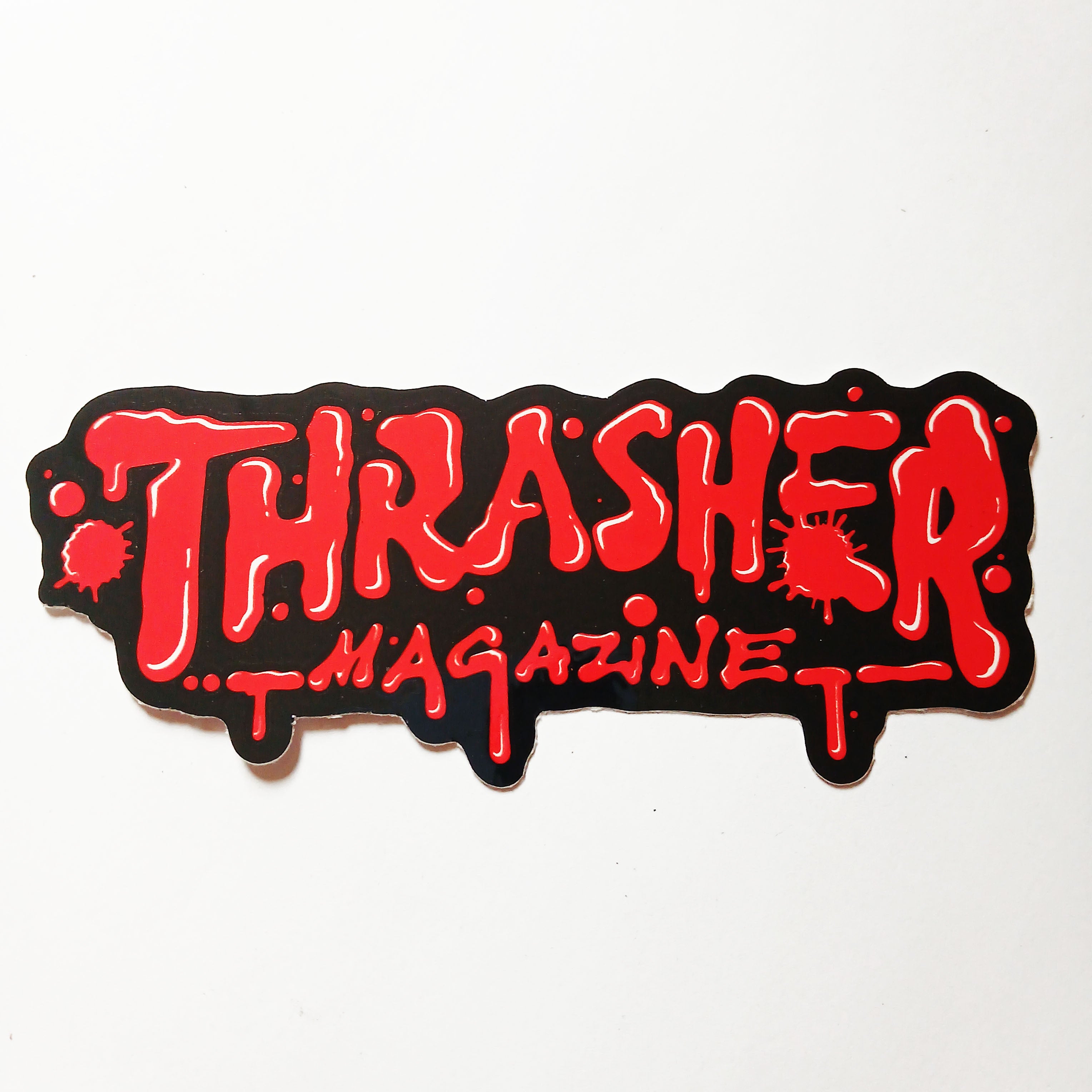 Thrasher Magazine Wet Paint Sticker - Red / Black