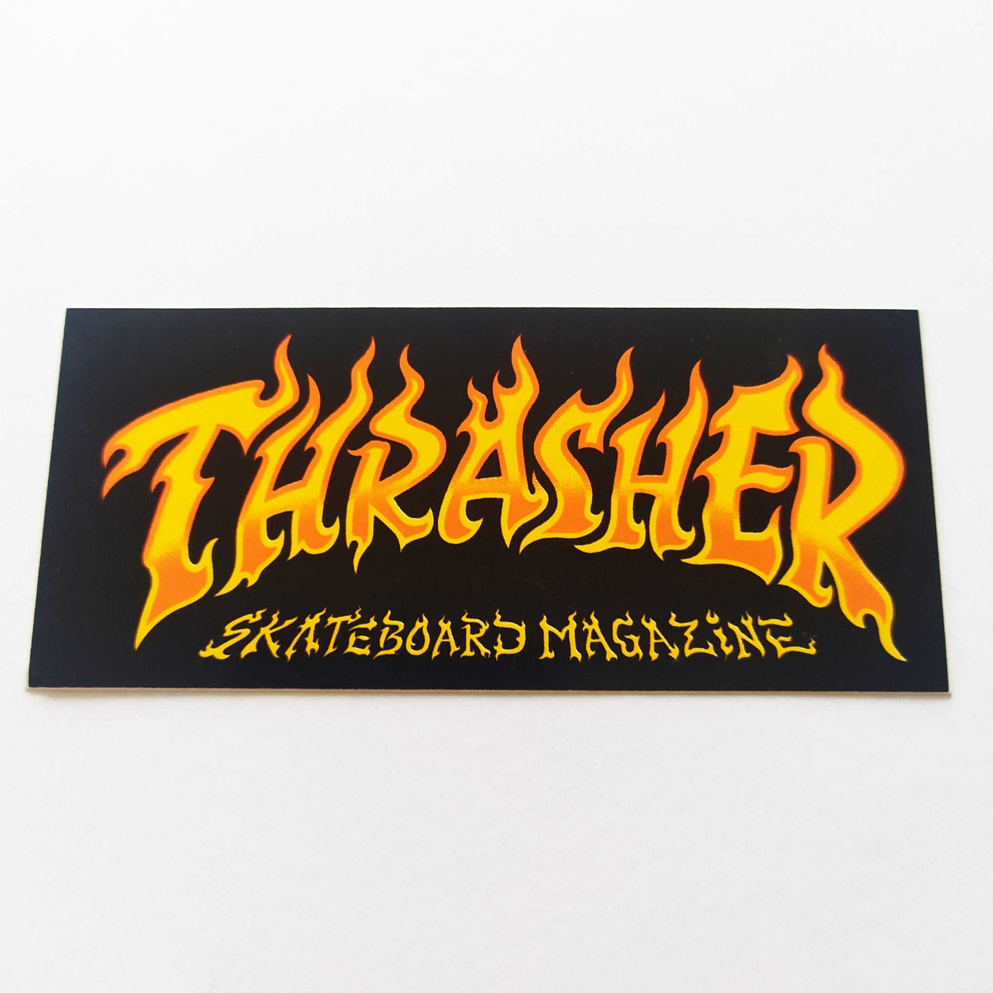 Thrasher Magazine Skateboard Sticker - Flame logo - SkateboardStickers.com