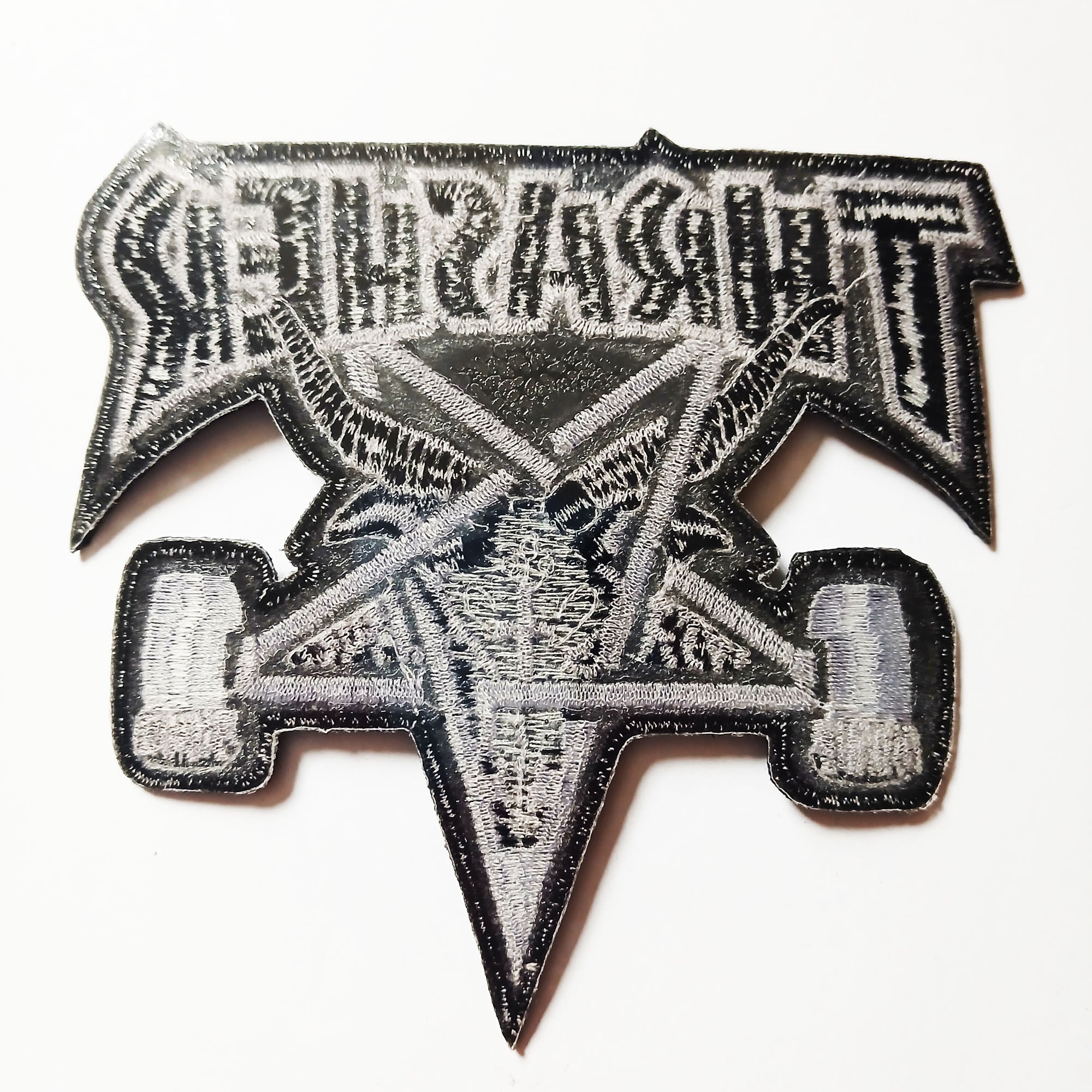 Thrasher Magazine Skategoat Patch - Black / Silver