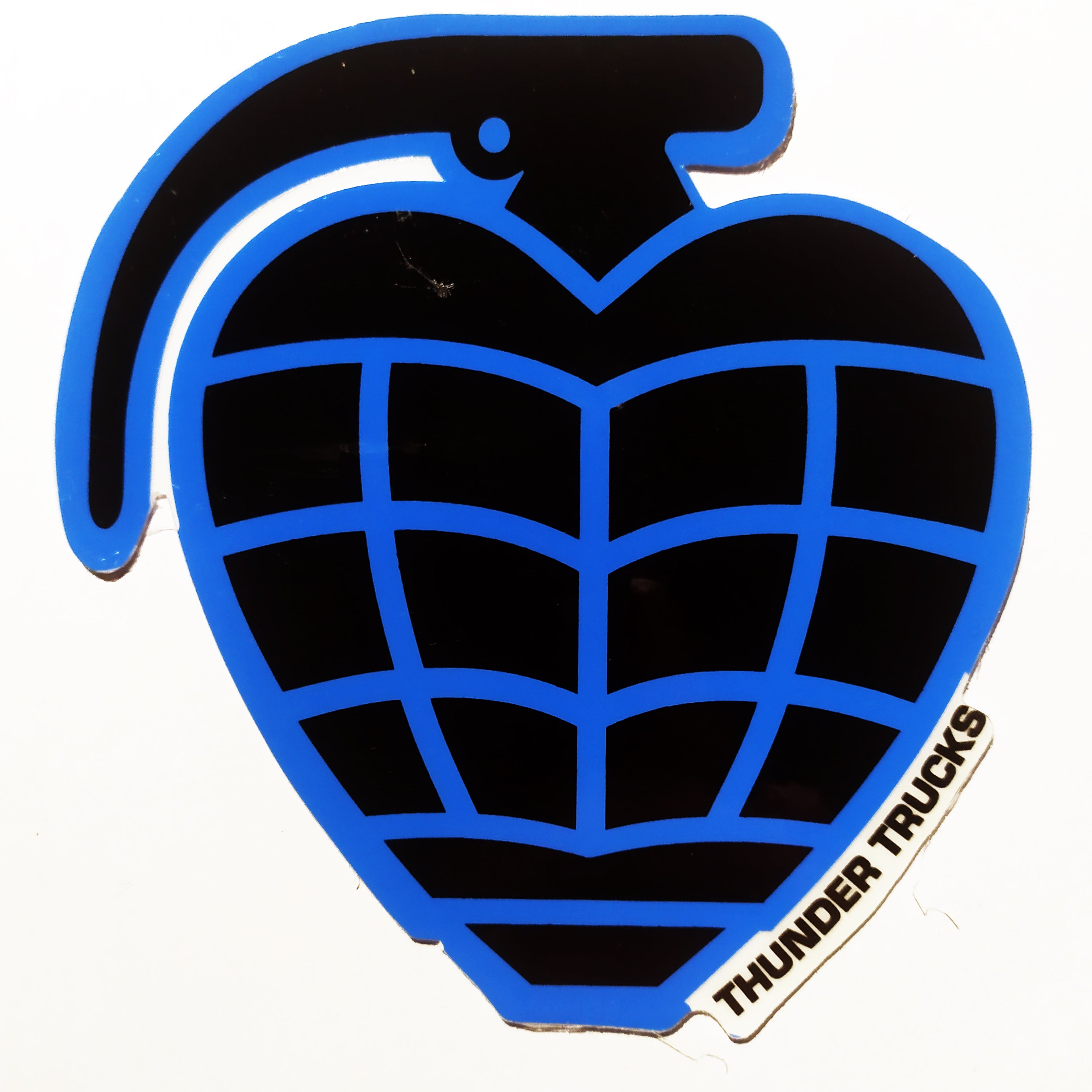 Thunder Trucks OG Grenade Skateboard Sticker - Blue/Black - 6.5 cm