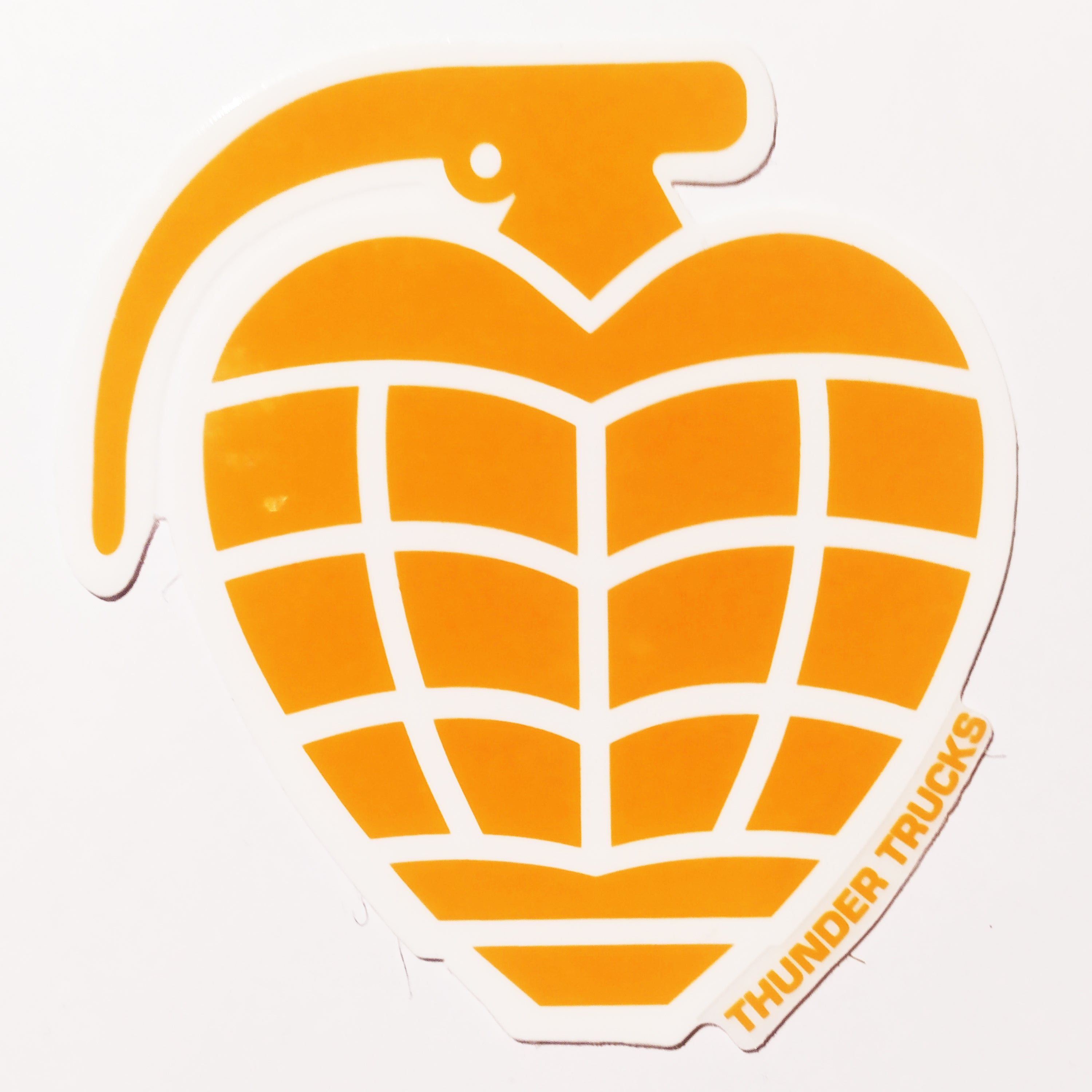 Thunder Trucks OG Grenade Skateboard Sticker - Orange - 10.5 cm - SkateboardStickers.com
