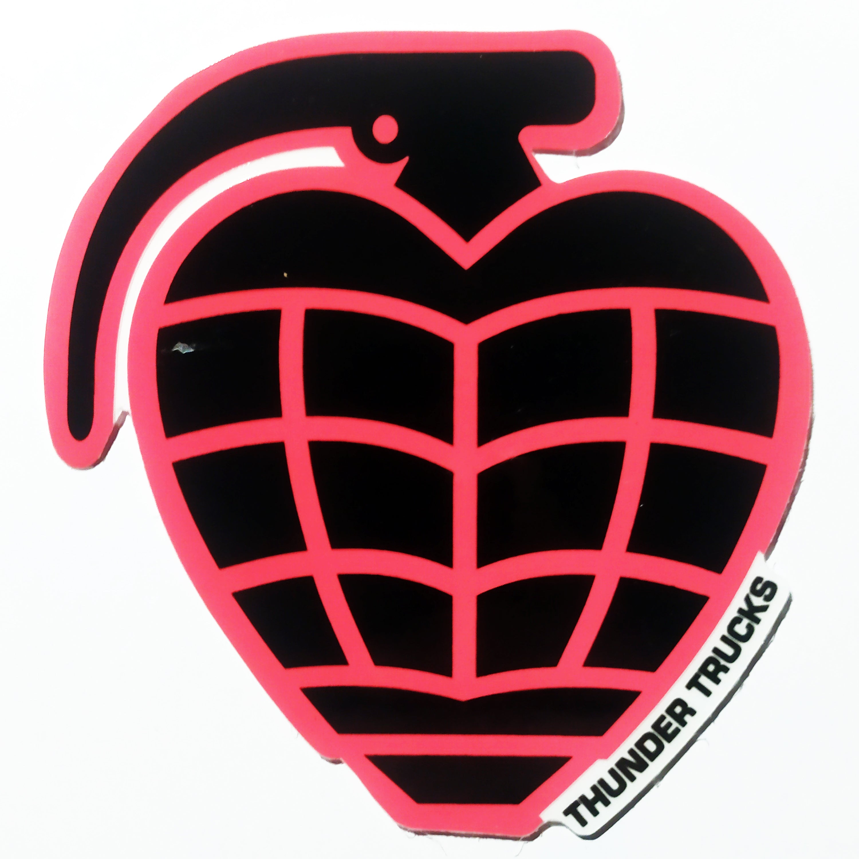 Thunder Trucks OG Grenade Skateboard Sticker - Black/Red - 6.5 cm