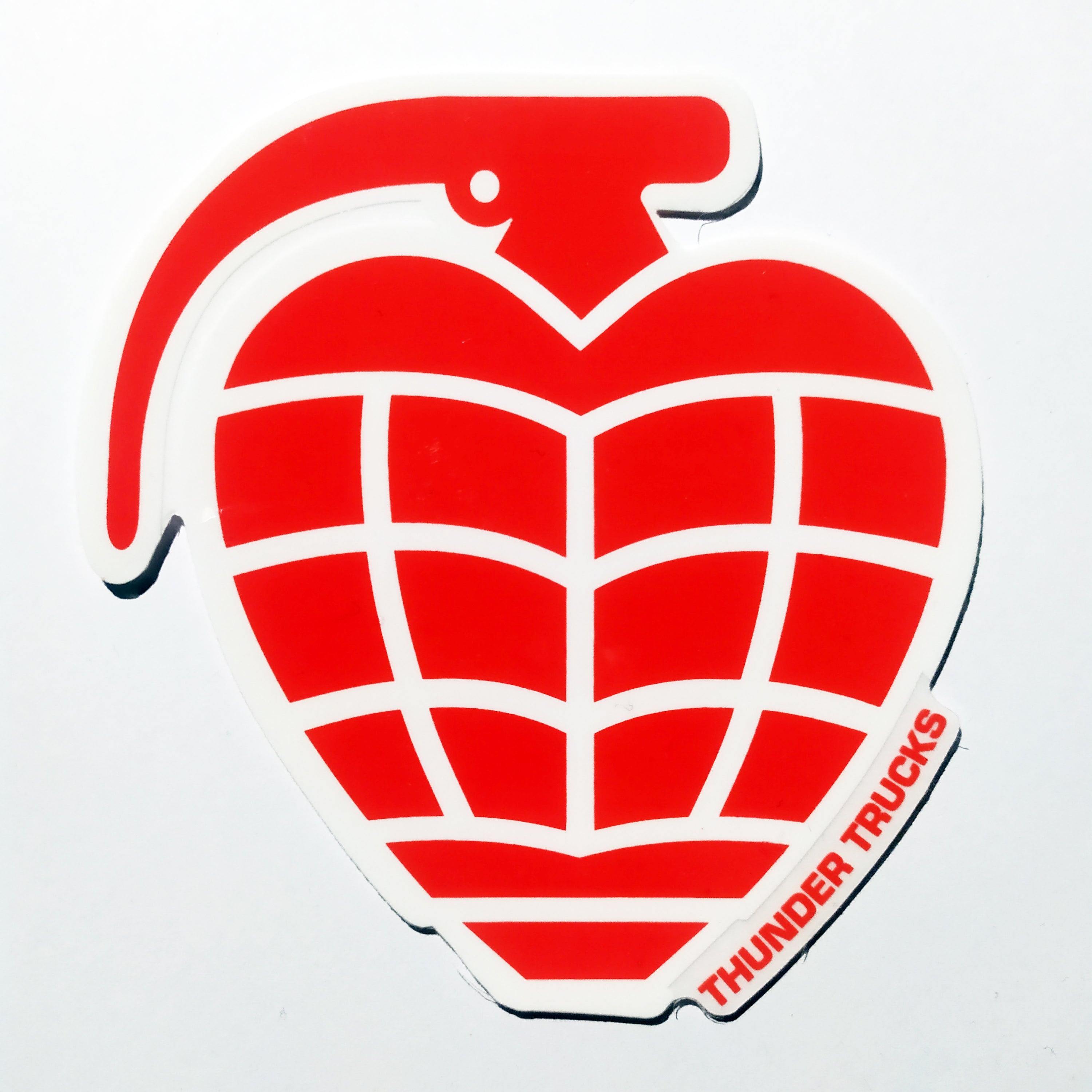 Thunder Trucks OG Grenade Skateboard Sticker - Red - 10.5 cm - SkateboardStickers.com