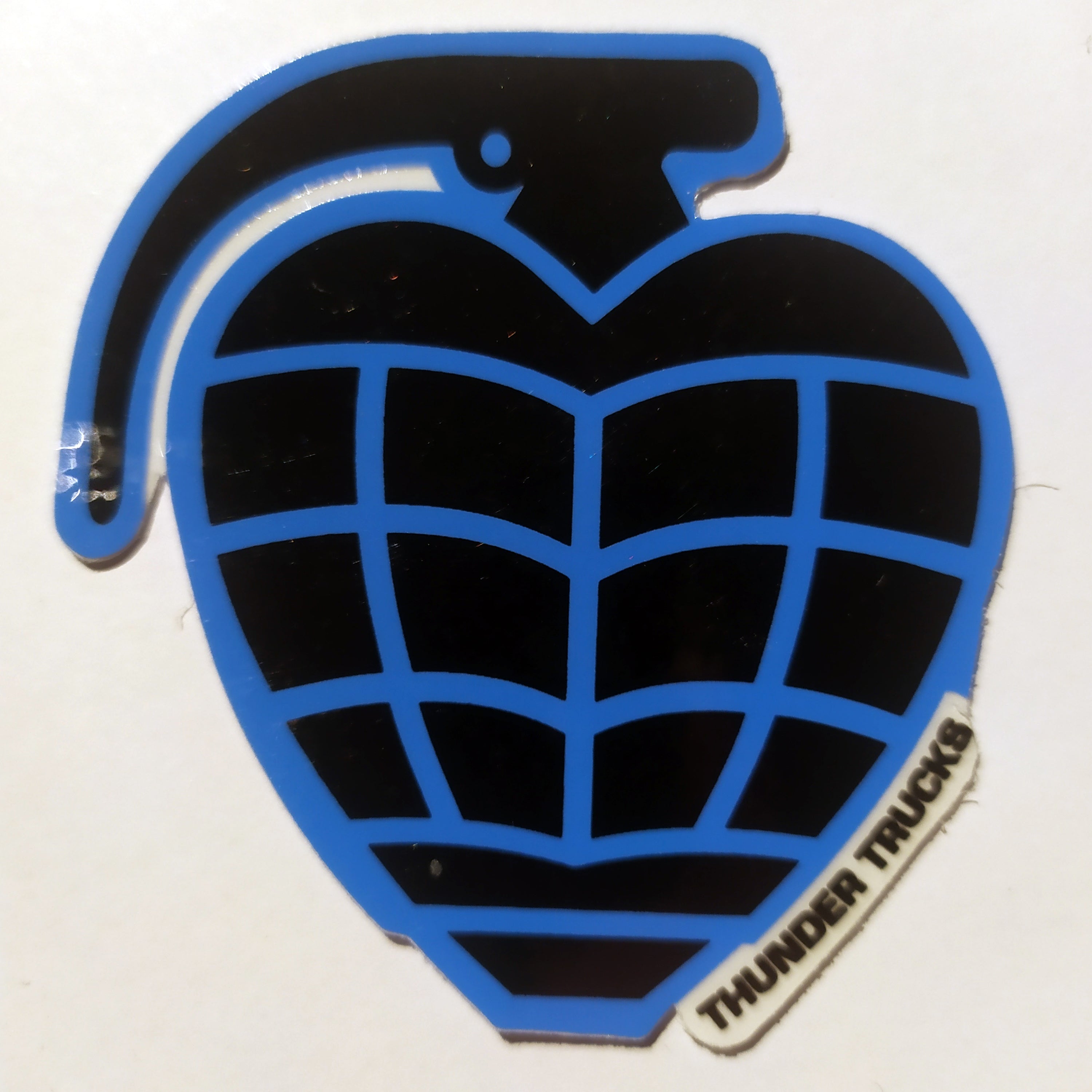 Thunder Trucks OG Grenade Skateboard Sticker - Blue - 10.5 cm - SkateboardStickers.com