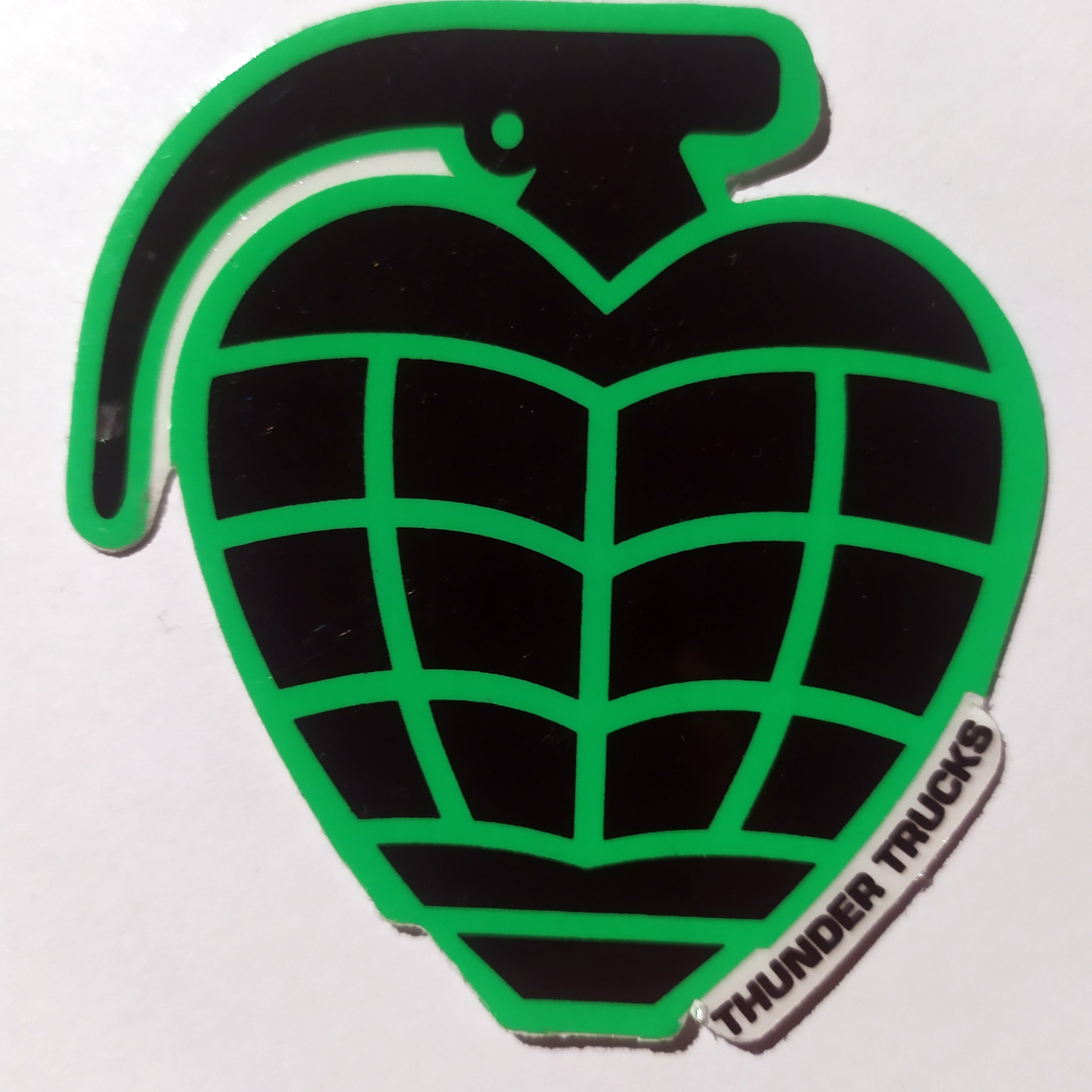 Thunder Trucks OG Grenade Skateboard Sticker - Green/Black - 6.5 cm