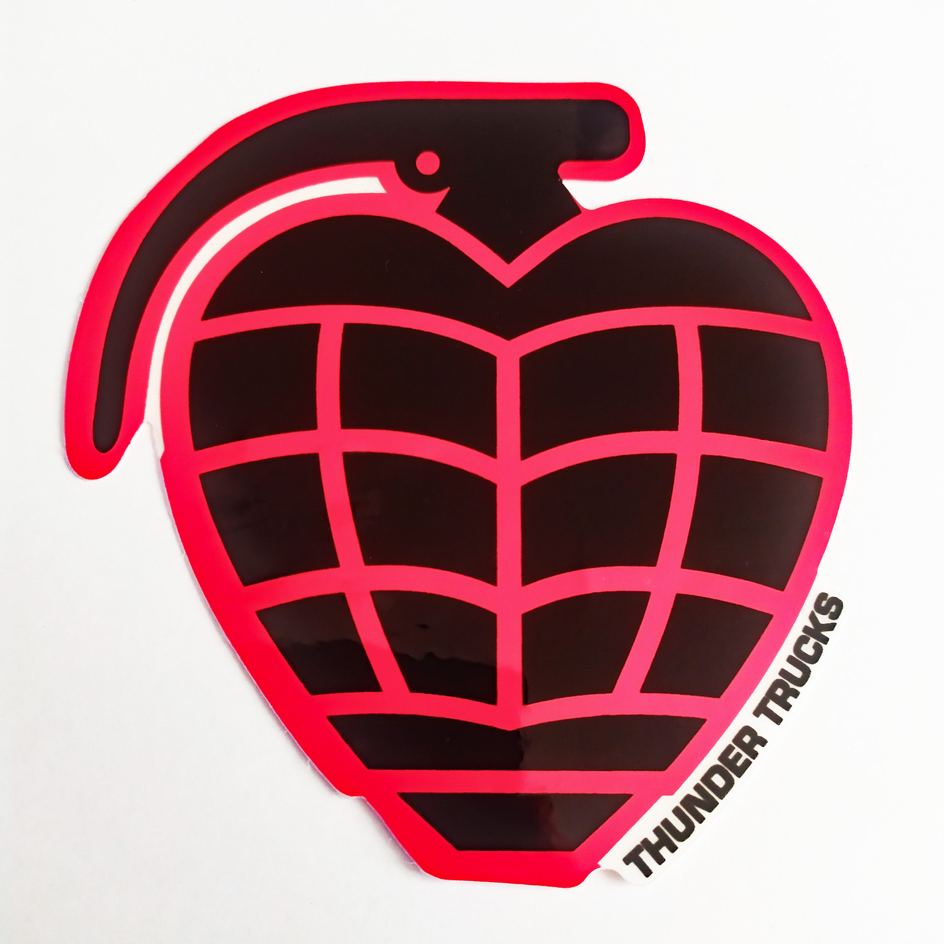 Thunder Trucks OG Grenade Skateboard Sticker - Black/Red