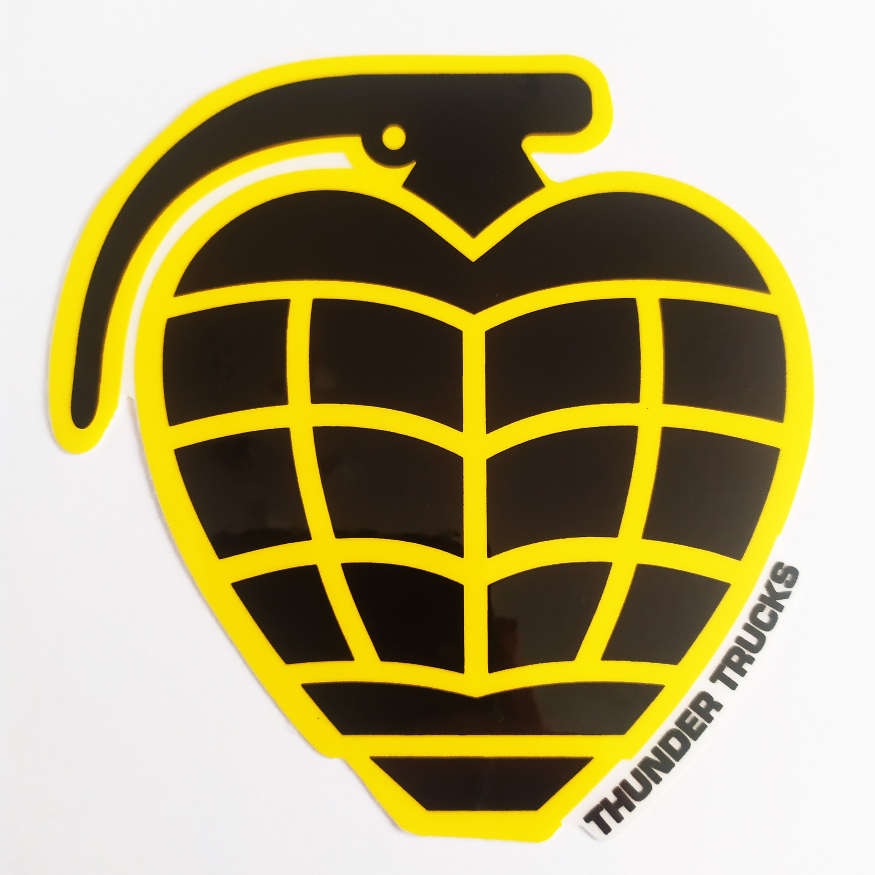 Thunder Trucks OG Grenade Skateboard Sticker - Black/Yellow