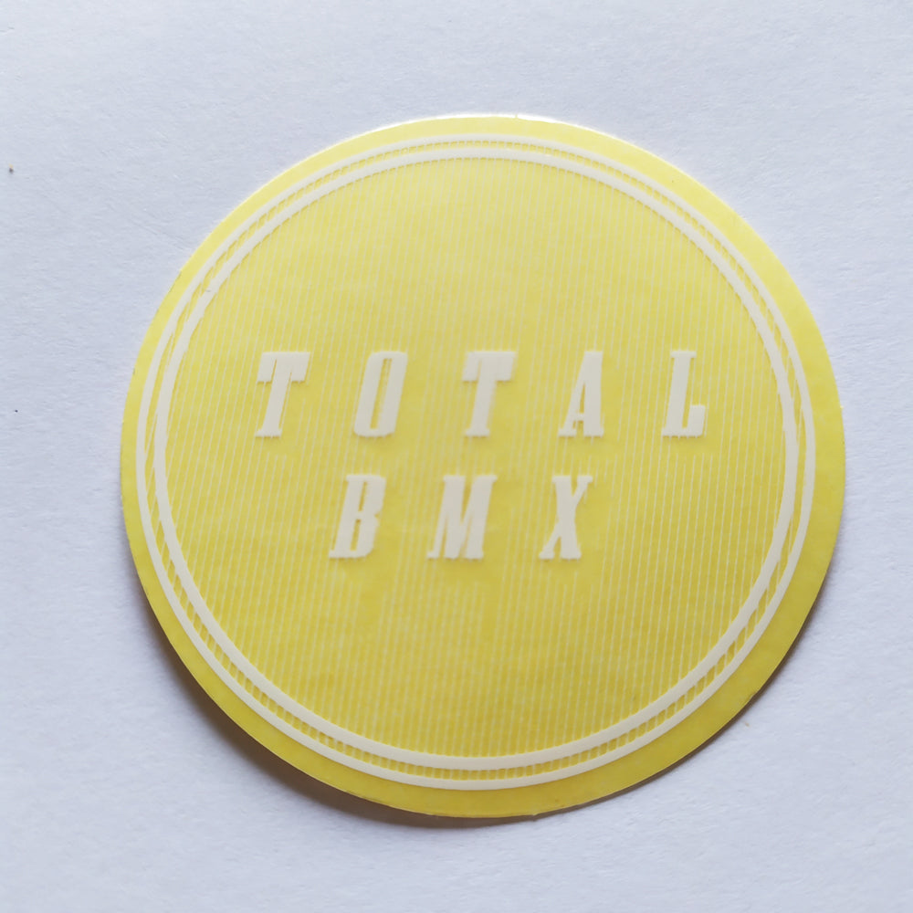 Total Bikes BMX Sticker - Circle White - SkateboardStickers.com