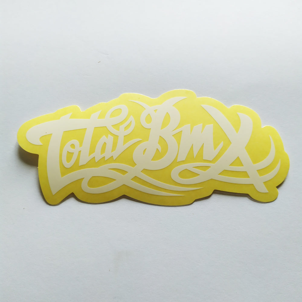 Total Bikes BMX Sticker - "Total BMX" white - 13.5cm across - SkateboardStickers.com