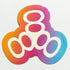 Triple Eight Helmets Skate Sticker - Multicolour/White