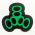 Triple Eight Helmets Skate Sticker - Black/Green