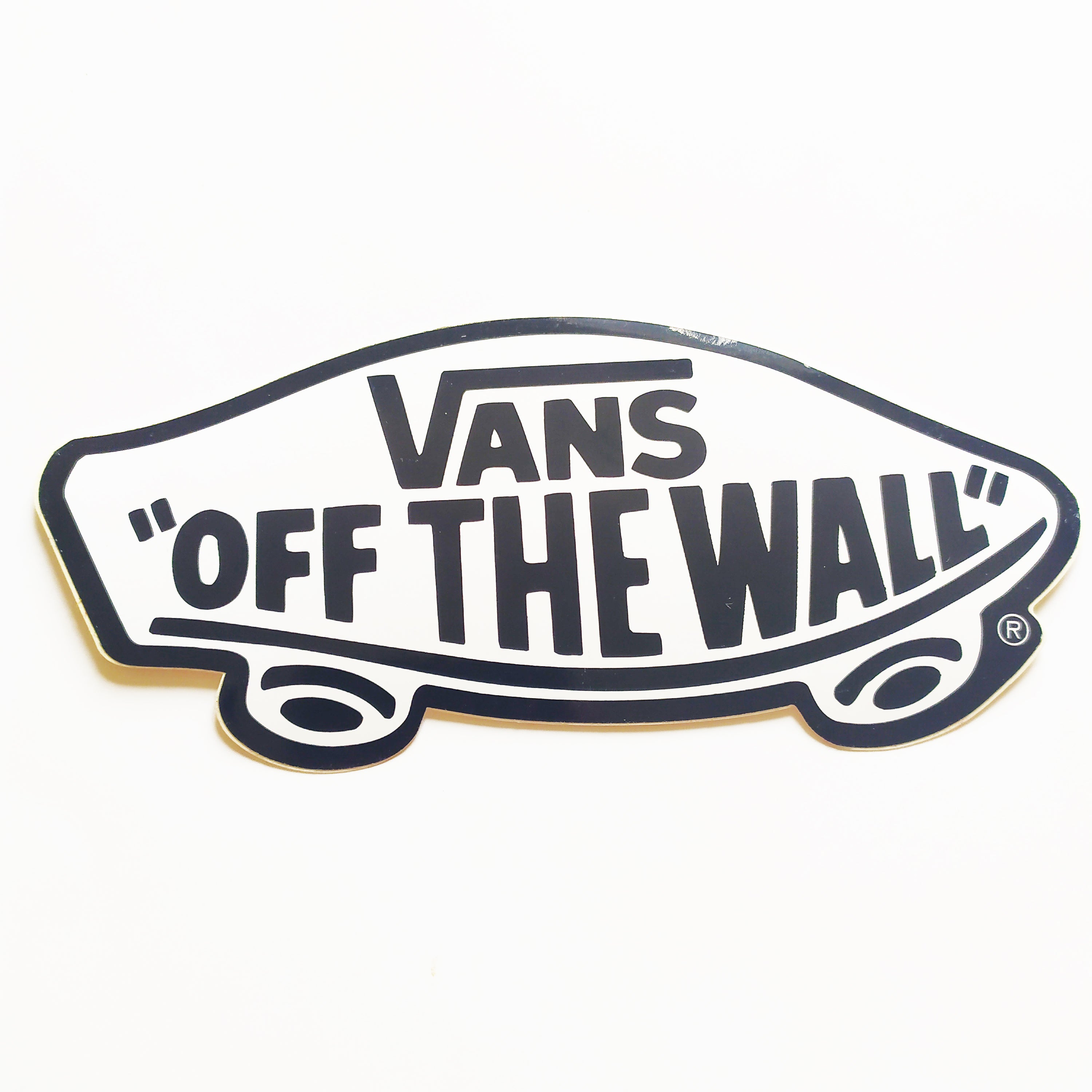 Vans Shoes Skateboard Sticker - Off The Wall - 15cm across approx - White - SkateboardStickers.com