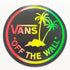 Vans Shoes Skateboard Sticker - Off The Wall Rasta - 10cm across approx - SkateboardStickers.com