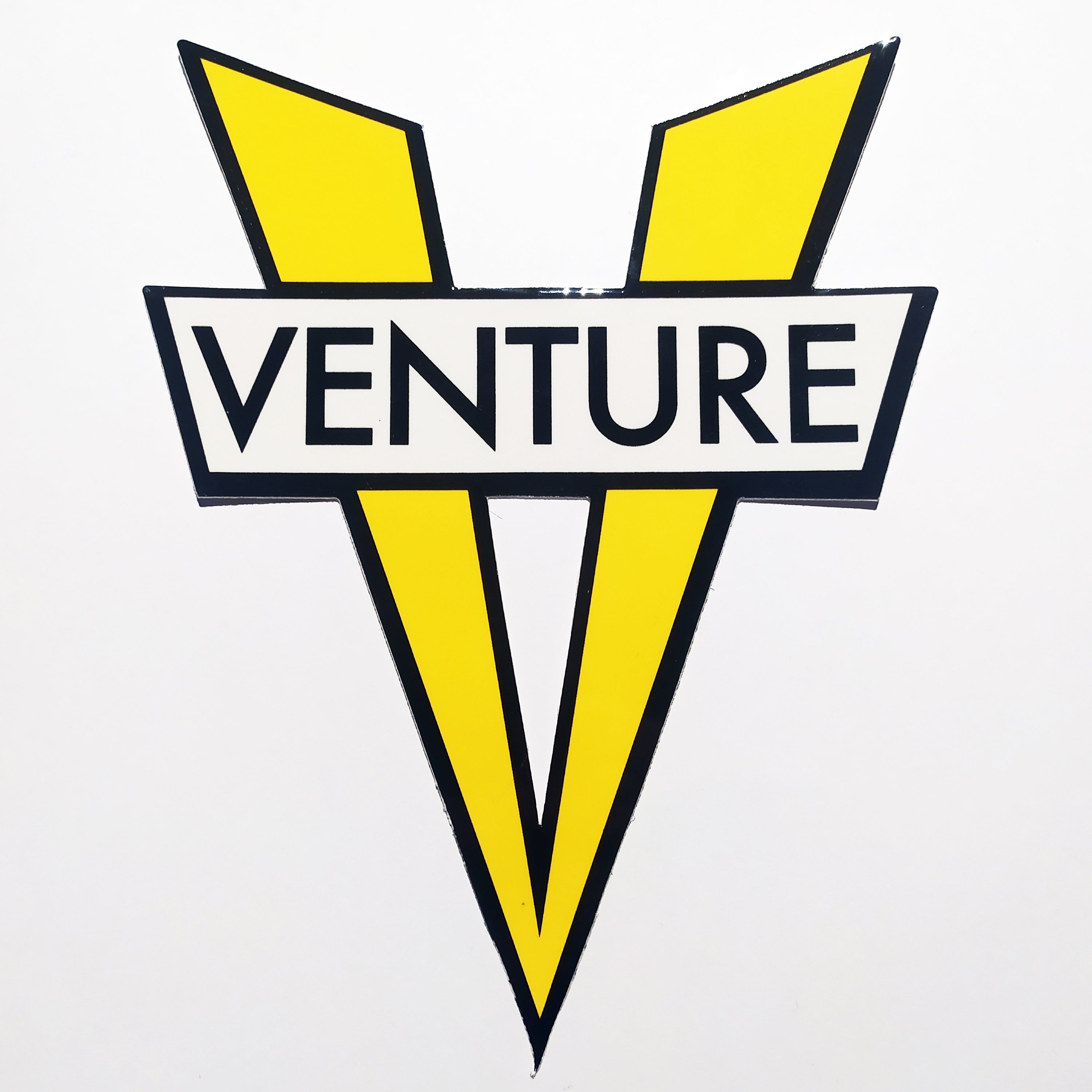 Venture Trucks - V Die Cut Sticker - Yellow 15.5 cm