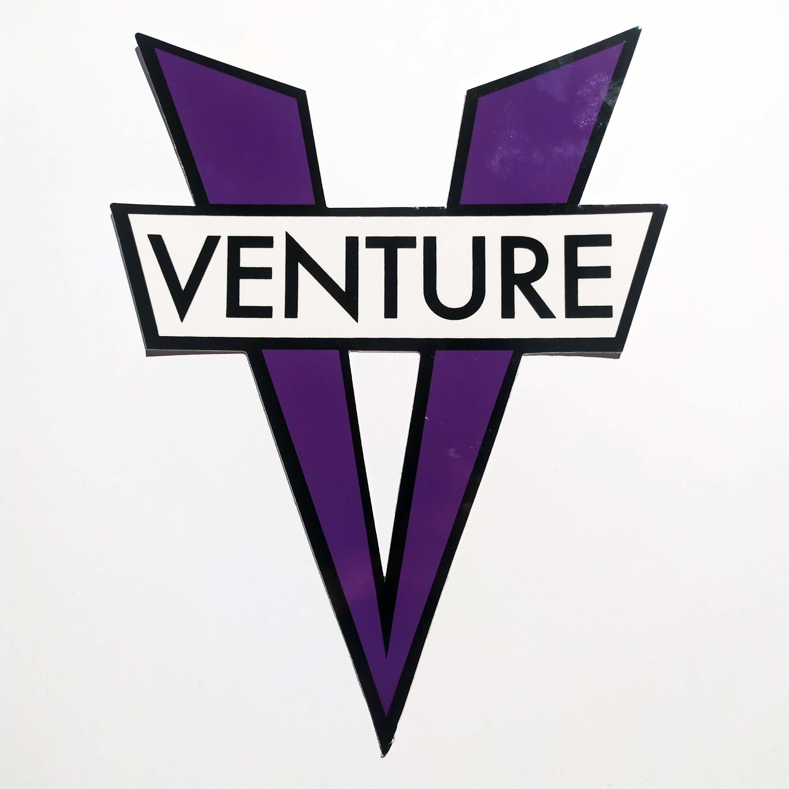 Venture Trucks - V Die Cut Sticker - Purple 15.5 cm