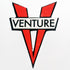 Venture Trucks - V Die Cut Sticker - Orange 7.5 cm