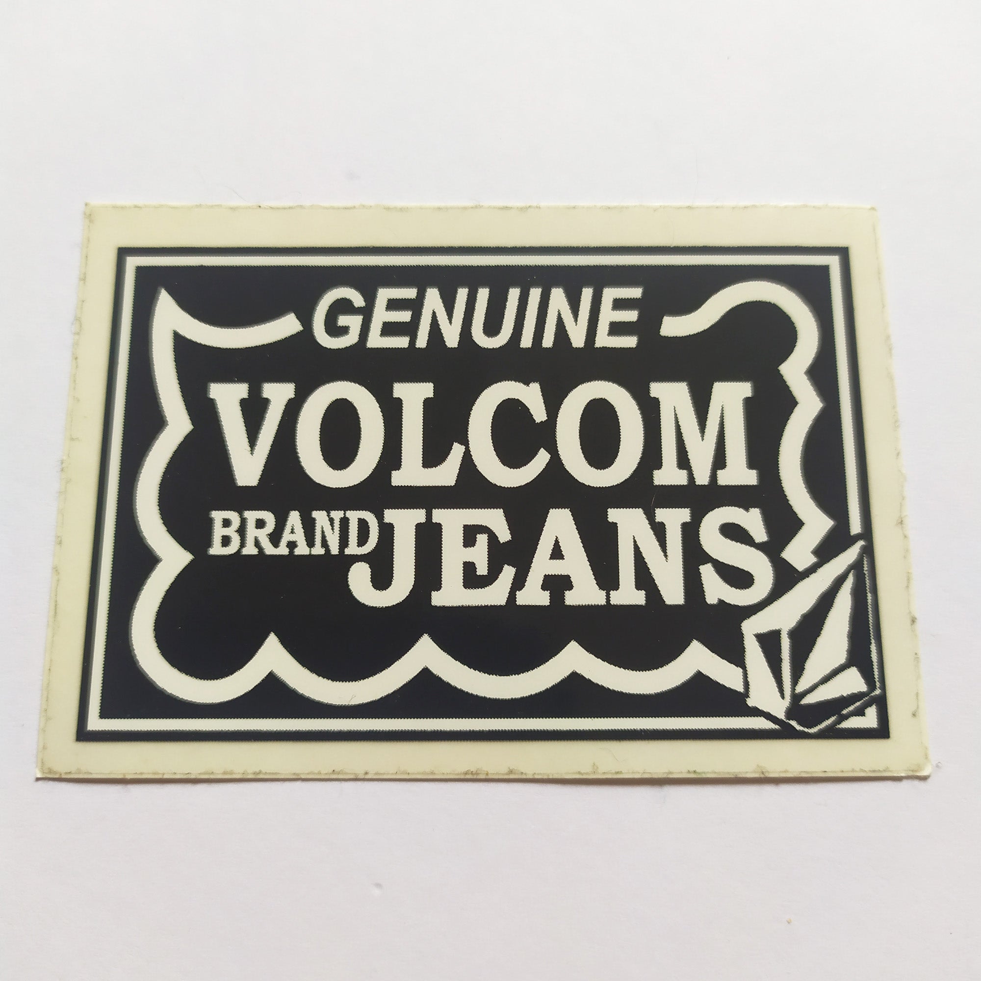 Volcom Skateboard Sticker "Genuine Volcom Brand Jeans" - SkateboardStickers.com
