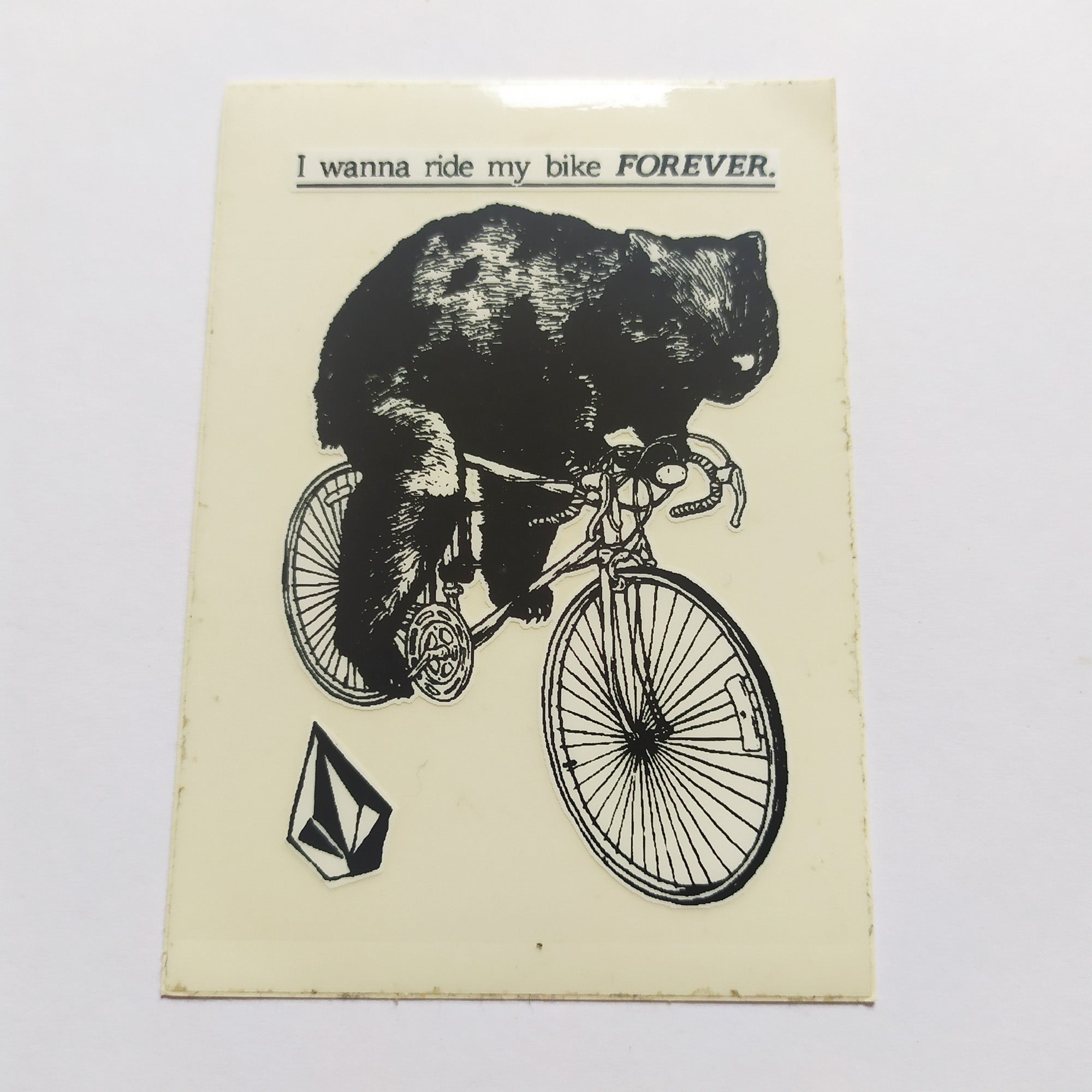 Volcom Skateboard Sticker "I wanna ride my bike Forever" - SkateboardStickers.com