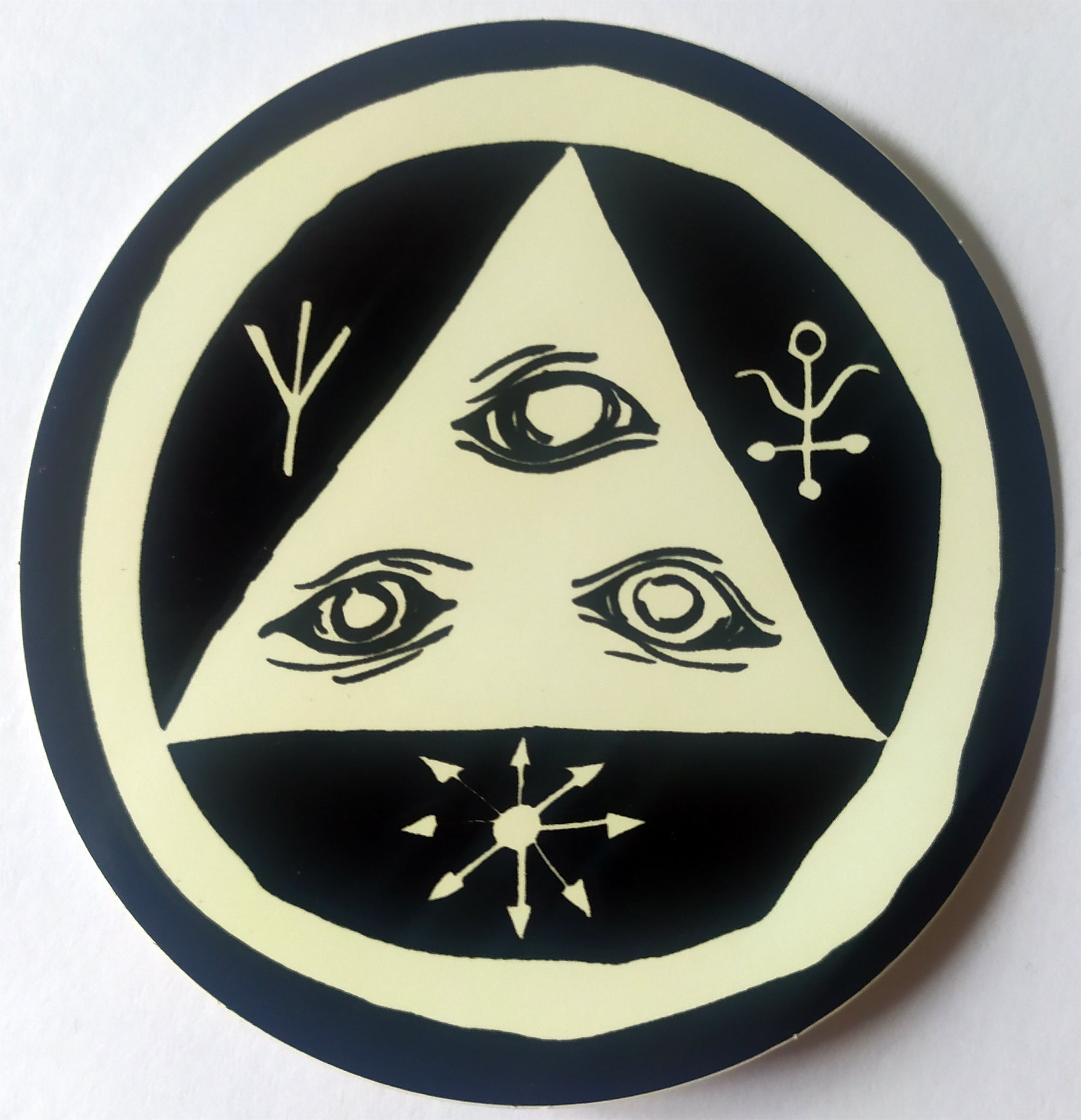 Welcome Skateboards Talisman (Glow in the dark) Sticker - SkateboardStickers.com