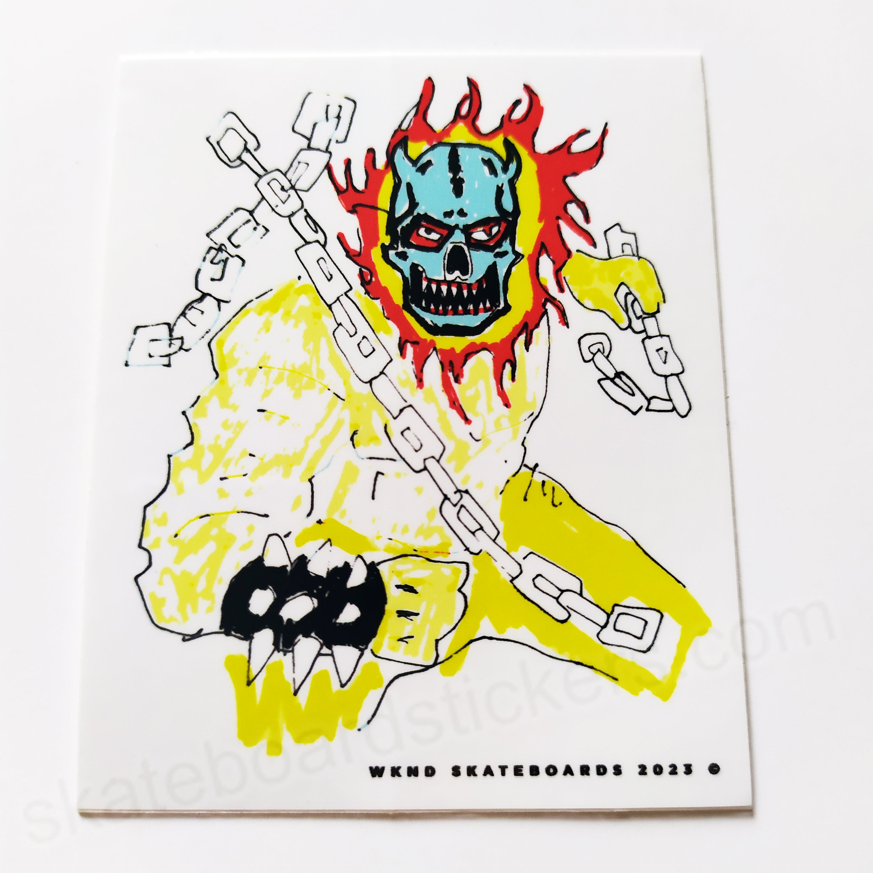 WKND Skateboards Skateboard Sticker - 7cm high approx - SkateboardStickers.com