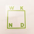 WKND Skateboard Sticker - 6.5 cm x 6 cm approx - SkateboardStickers.com