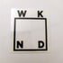 WKND Skateboard Sticker - 6.5 cm x 6 cm approx - SkateboardStickers.com