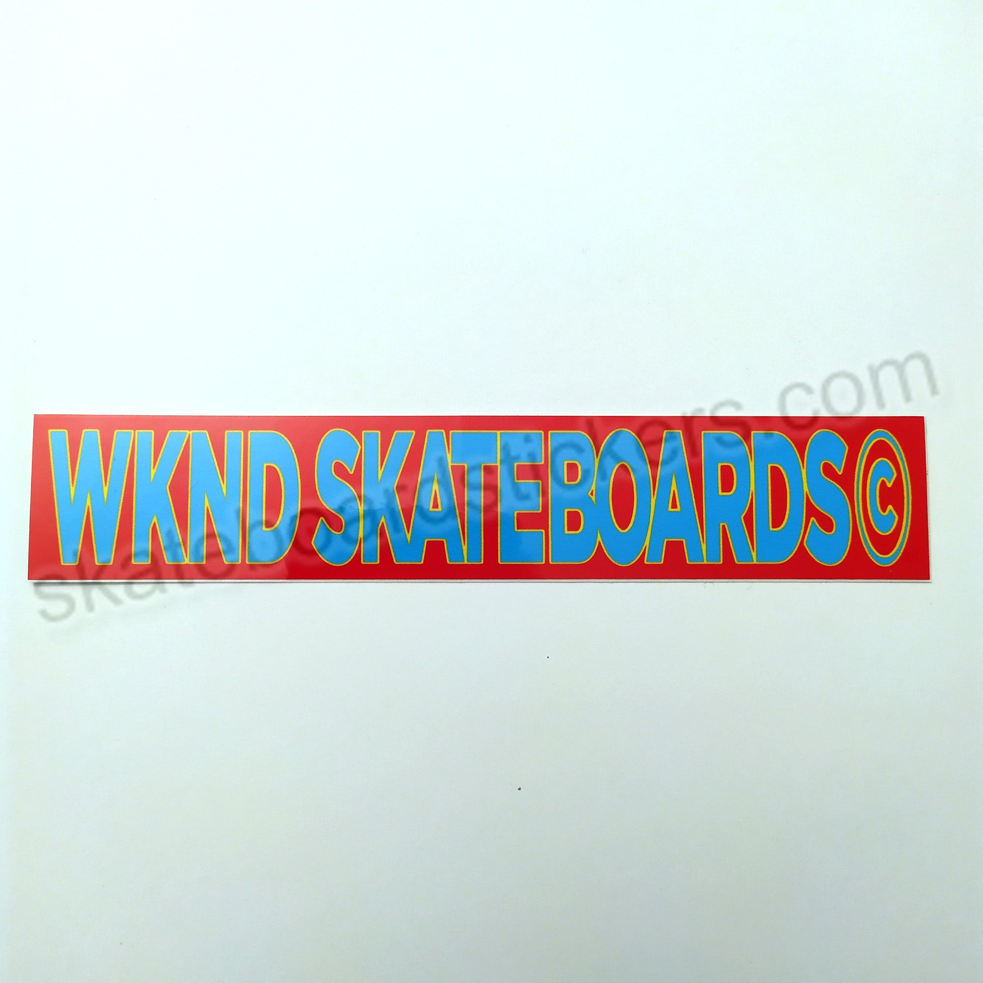 WKND Skateboards Sticker - 15 cm x 2.75 cm approx - SkateboardStickers.com