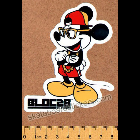 Addict X Bloc 28 by Disney Skateboard Sticker - SkateboardStickers.com