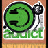 Addict Skateboard Sticker - Turntable Green - SkateboardStickers.com