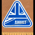Addict Skateboard Sticker - Flag Blue - SkateboardStickers.com