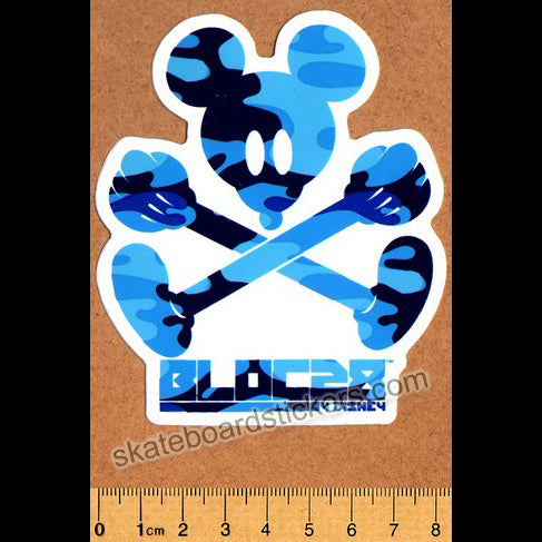 Addict X Bloc 28 by Disney Skateboard Sticker - SkateboardStickers.com