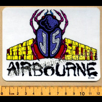 Airbourne Old School Skateboard Sticker - SkateboardStickers.com