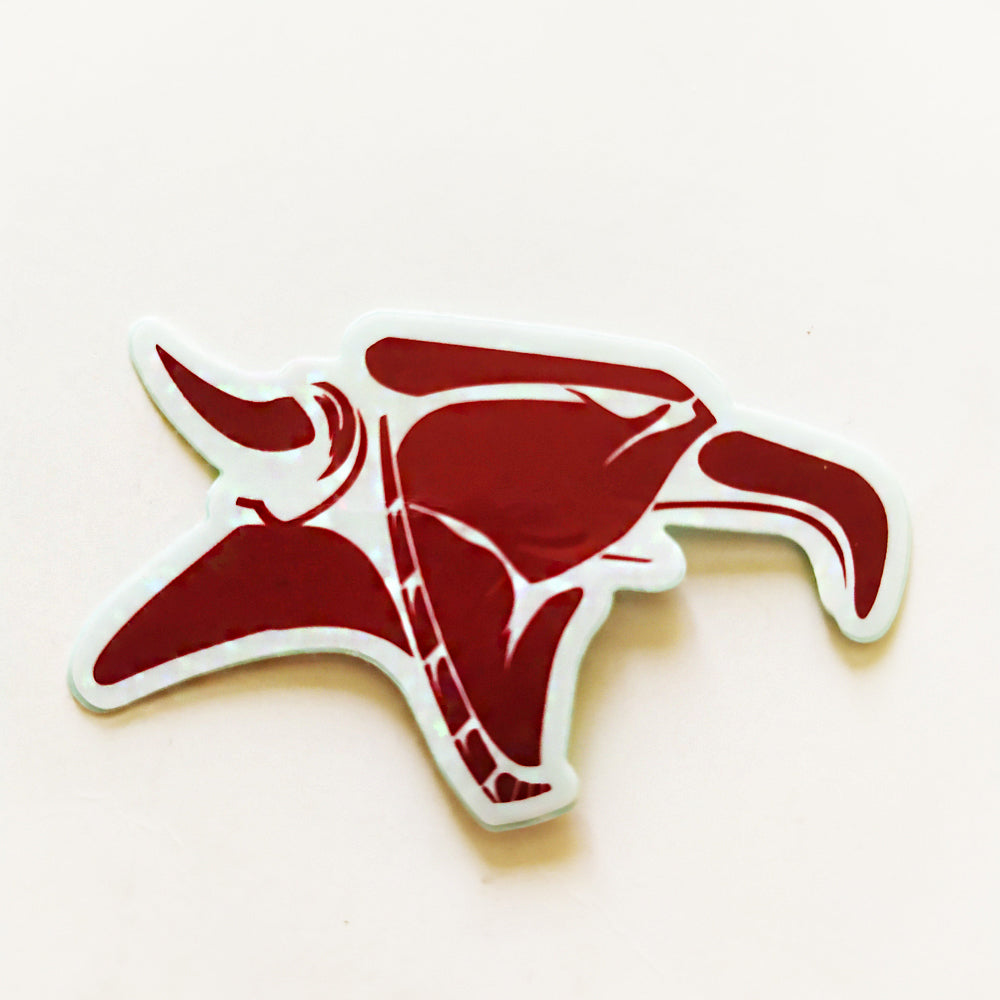 Animal Bikes BMX Sticker / Decal - 5 cm across approx - Maroon - SkateboardStickers.com