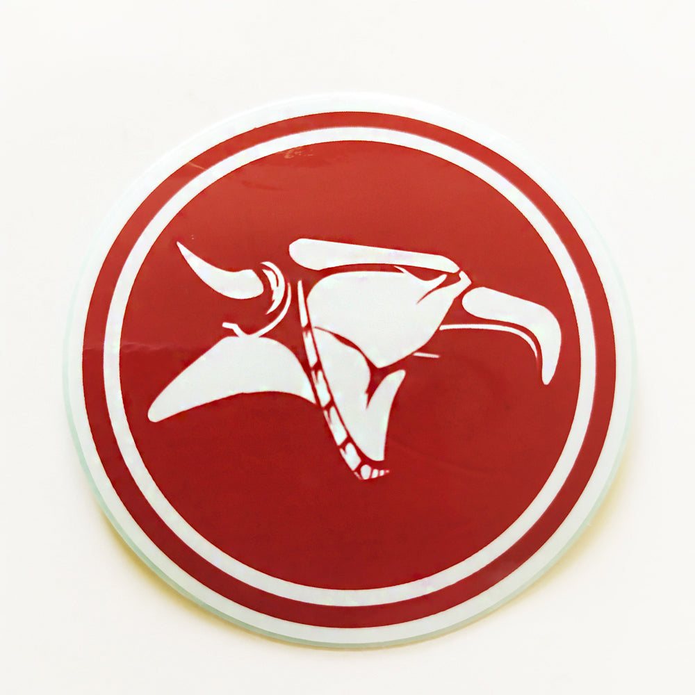 Animal Bikes BMX Sticker / Decal - 5 cm across approx - Maroon - SkateboardStickers.com