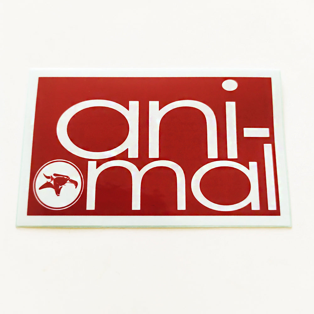 Animal Bikes BMX Sticker / Decal - 7.5 cm across approx - Maroon - SkateboardStickers.com