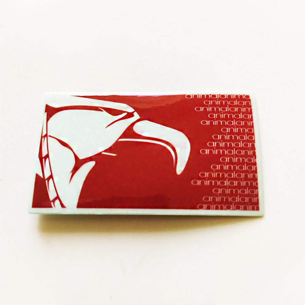 Animal Bikes BMX Sticker / Decal - 4.5 cm across approx - Maroon - SkateboardStickers.com