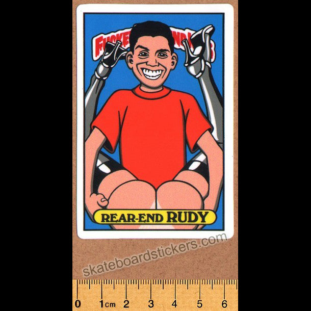Blind - Fucked Up Blind Kids - Rear-End Rudy Official Reissue Skateboard Sticker - SkateboardStickers.com