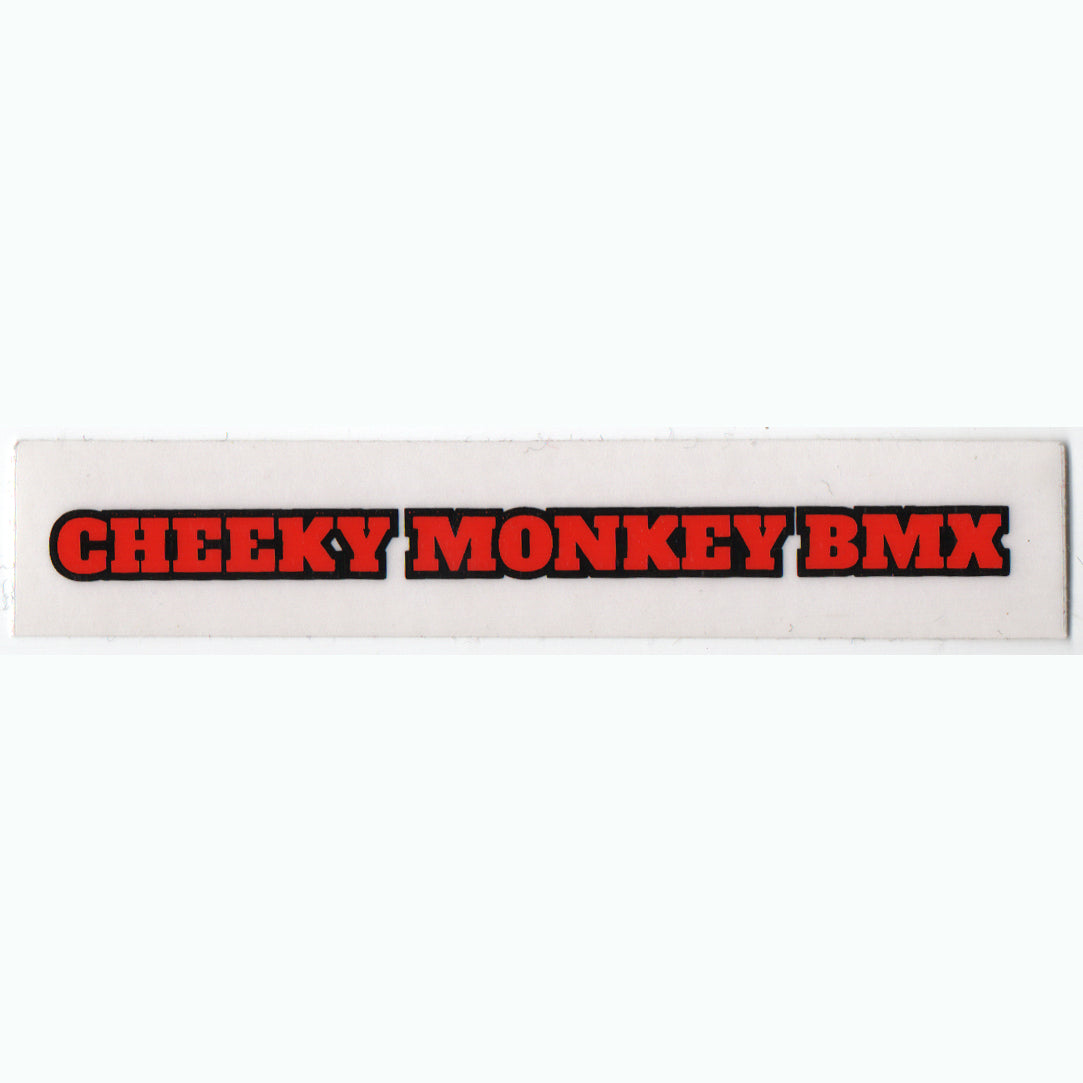 Cheeky Monkey BMX Sticker / Decal - Red