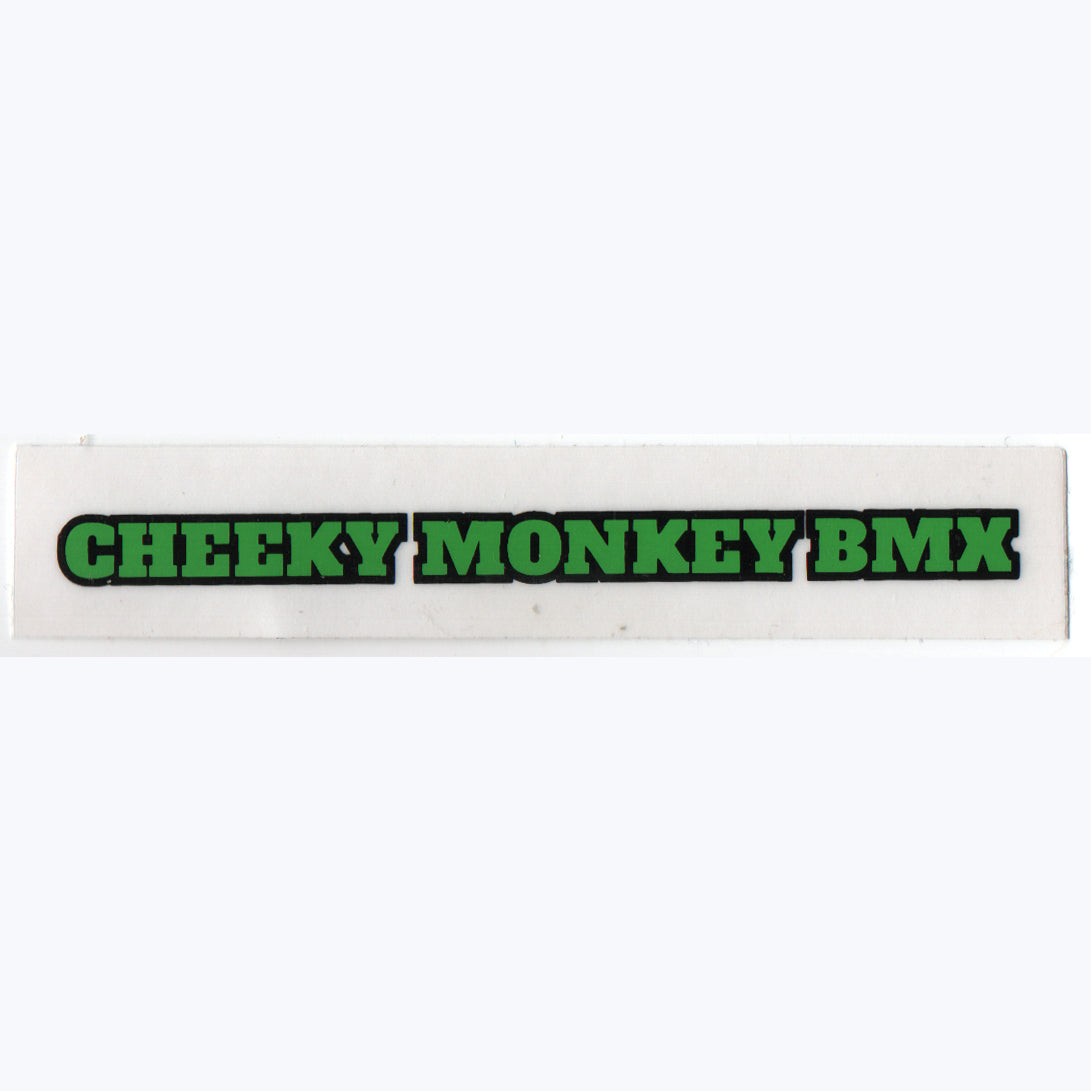 Cheeky Monkey BMX Sticker / Decal - Green