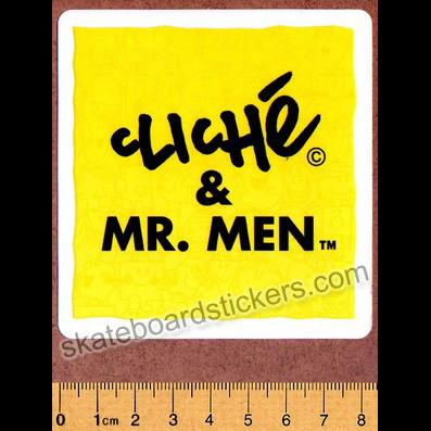 Cliche & Mr Men Skateboard Sticker - SkateboardStickers.com