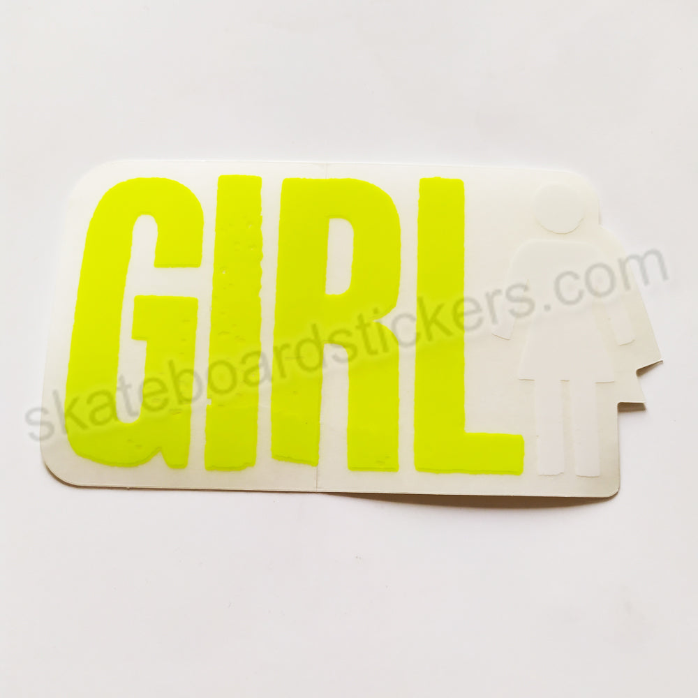 Girl Skateboard Sticker - 10.5 cm across approx - SkateboardStickers.com