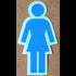 Girl Skateboard Sticker - Blue - SkateboardStickers.com