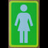 Girl Skateboard Sticker - Yellow/Green/White - SkateboardStickers.com