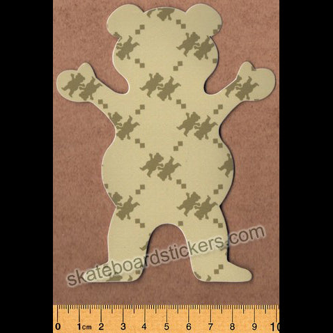 Grizzly Griptape XL Bear Skateboard Sticker