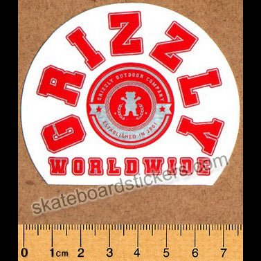 Grizzly Griptape Skateboard Sticker - SkateboardStickers.com