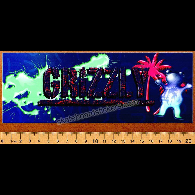 Grizzly Griptape XL Stamp Skateboard Sticker - SkateboardStickers.com